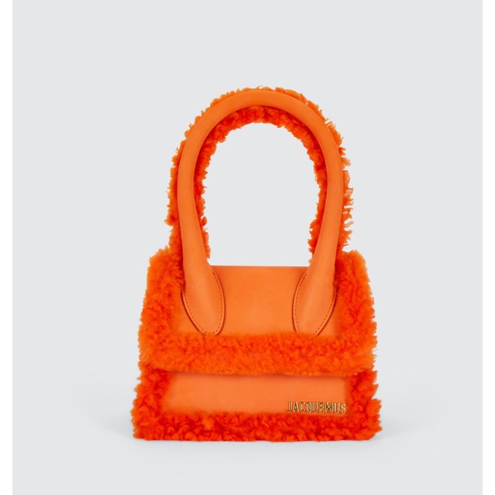 Jacquemus/ In great condition! Orange Shearling Mini Bag
